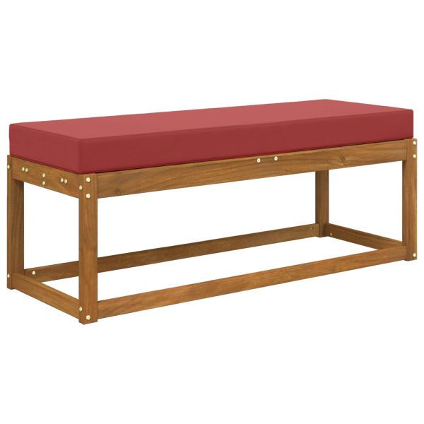 Възглавница за открито седалка виненочервен 111,5 x 40 x 8 см