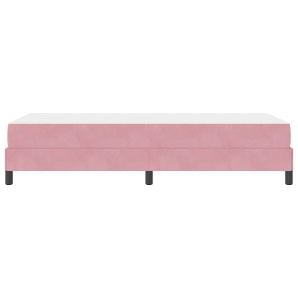 Легло с пружинирана основа с матрак Розово 100 x 220 cm текстил