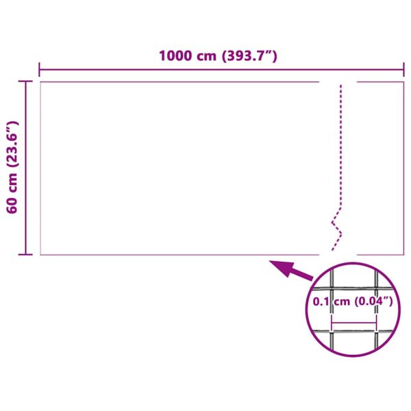 Мрежа против насекоми Бяло 60 x 1000 cm Стъклопласт