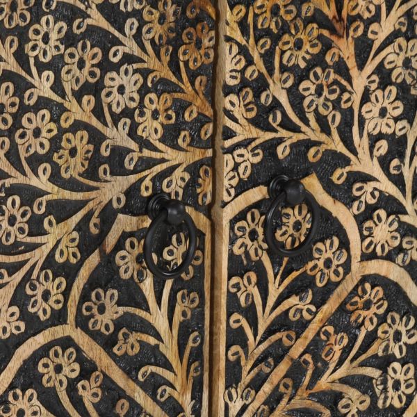 Страничен шкаф 60x33x75 см манго масивно дърво