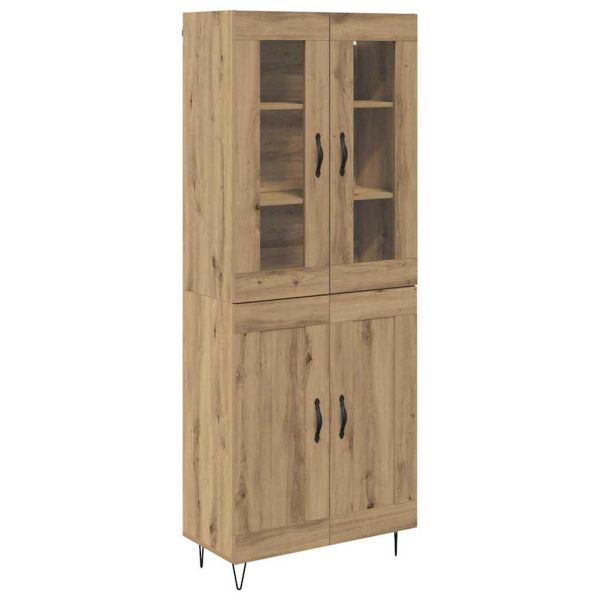 Висок шкаф Дъб 69,5 x 34 x 90 см Инженерно дърво
