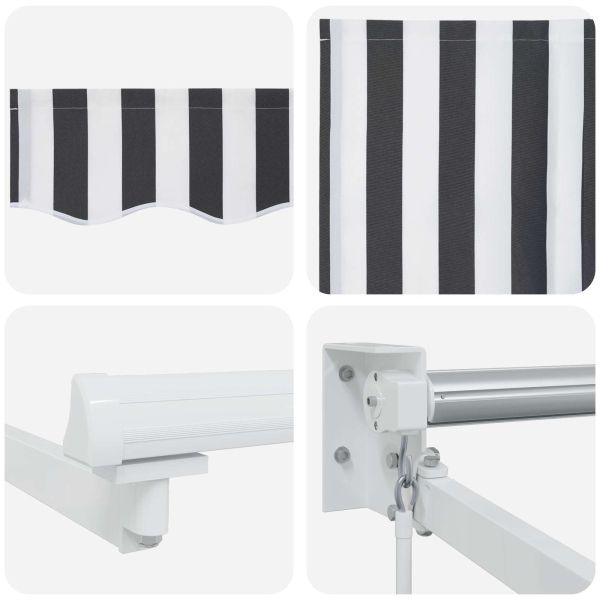 Ръчен сгъваем навес Антрацит и бяло 2,5 x 2 m