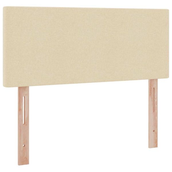 Легло с място за съхранение и LED Крем 120 x 190 cm текстил