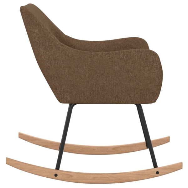Люлеещ се стол, кафяв, текстил
