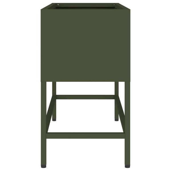 Повдигната градинска саксия Маслиненозелен 60 x 26 x 45 см