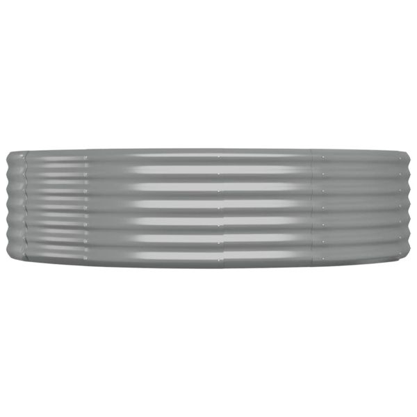 Градинска повдигната леха поцинкована стомана сиво