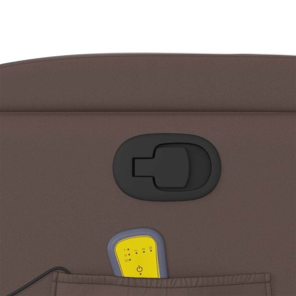 Масажен наклоняем стол, кафяв, изкуствена кожа