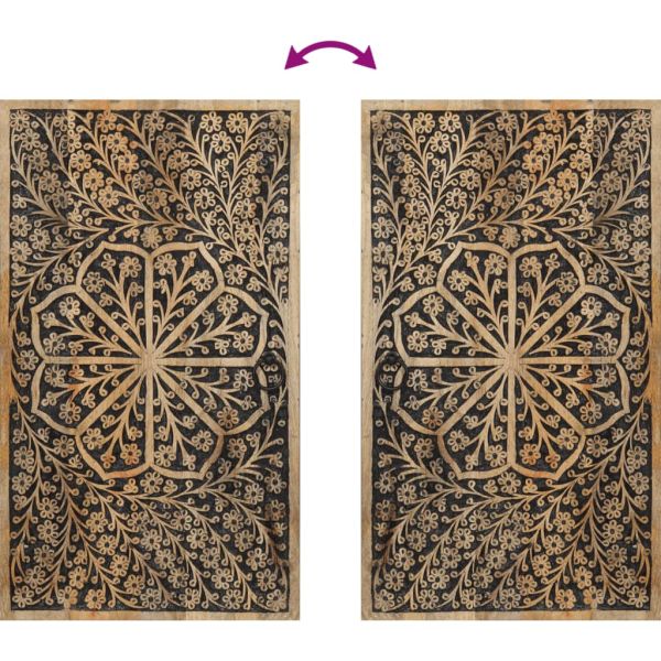 Комплект мебели за баня, 3 части, масивна мангова дървесина