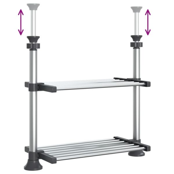 Кухненски рафт 50x25x(50-70) см алуминий