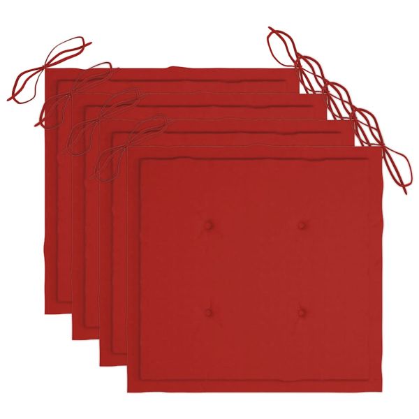 Градински трапезен комплект сгъваем възглавници 5 части бамбук