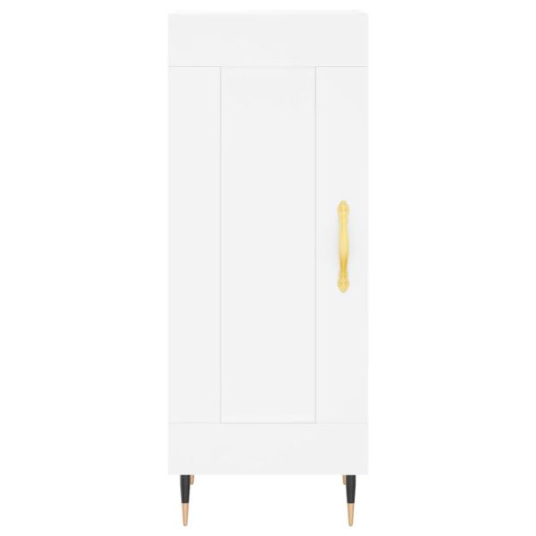 Висок шкаф, бял, 34,5x34x180 см, инженерно дърво