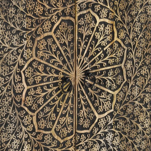 Странични шкафове 3 бр 60x33x75 см манго масивно дърво