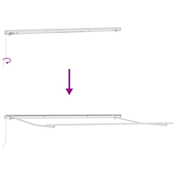 Ръчно прибиращ се тента, бордо, 450x300 см