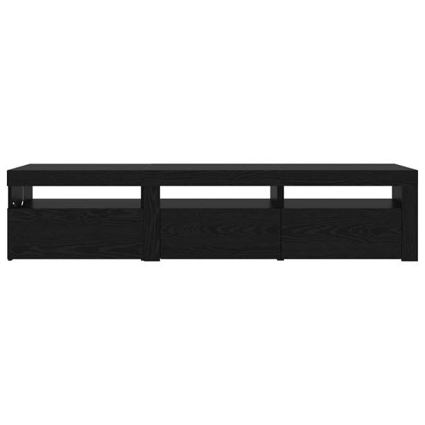 ТВ шкаф 2 pcs Черния дъб 180 x 35 x 40 см Инженерно дърво