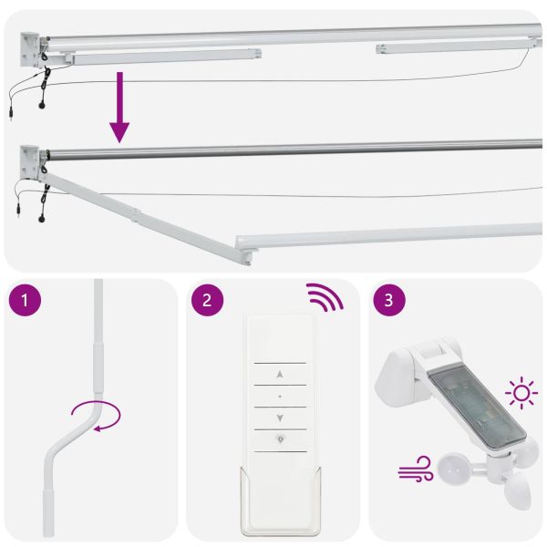 Електрически разтегателен навес Канелено червено 4,5 × 3 m