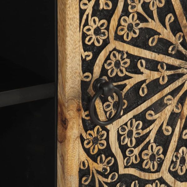 ТВ шкаф, 105x33x46 см, масивно мангово дърво