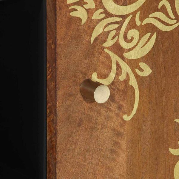 Служебен шкаф Кафяво 90 x 33 x 75 см Солидно мангово дърво