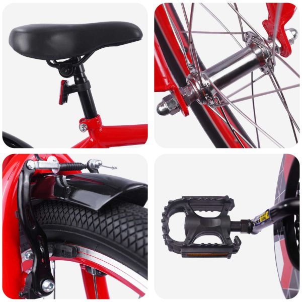 Детски Велосипед 18 инча за 5-7 години Червено