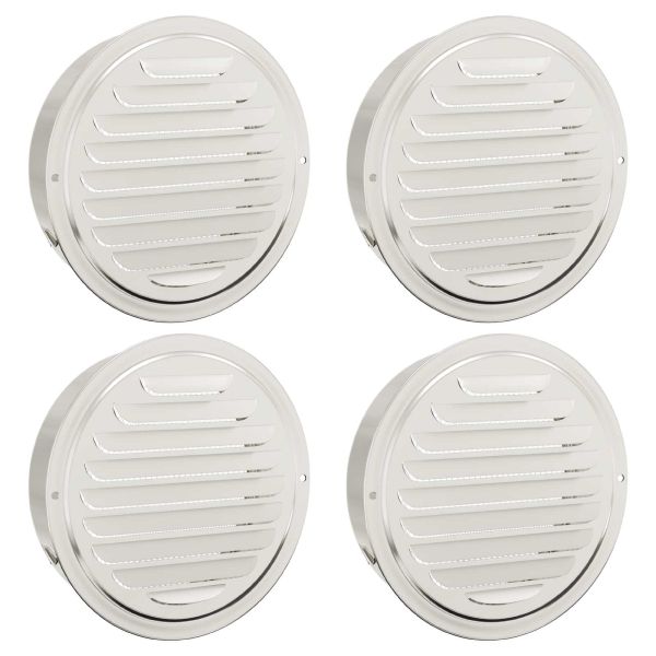 Предпазители за въздушна вентилация 4 pcs Сребрист 150 mm