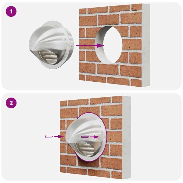 Предпазители за въздушна вентилация 2 pcs Сребрист 150 mm