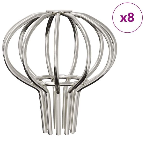 Защита за листа на улука 8 pcs Сребрист 50 mm