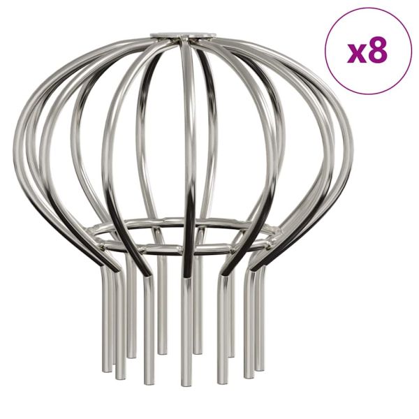 Защита за листа на улука 8 pcs Сребрист 75 мм