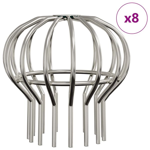 Защита за листа на улука 8 pcs Сребрист 110 мм