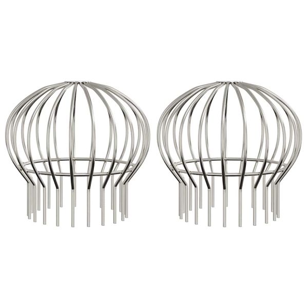 Защита за листа на улука 2 pcs Сребрист 160 mm