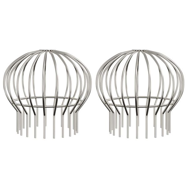 Защита за листа на улука 2 pcs Сребрист 200 mm