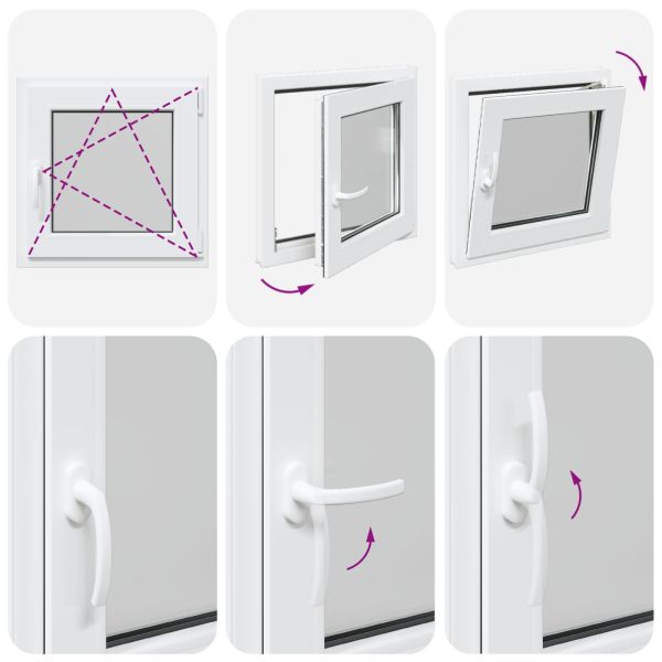 Прозорец за мазе RISOR Бял 60 x 60 cm PVC и стъкло