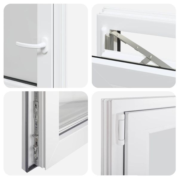 Прозорец за мазе RISOR Бял 60 x 60 cm PVC и стъкло