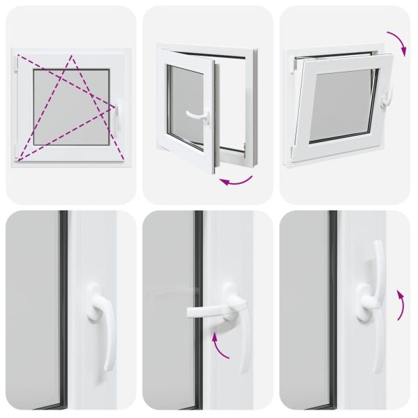 Прозорец за мазе RISOR Бял 60 x 60 cm PVC и стъкло