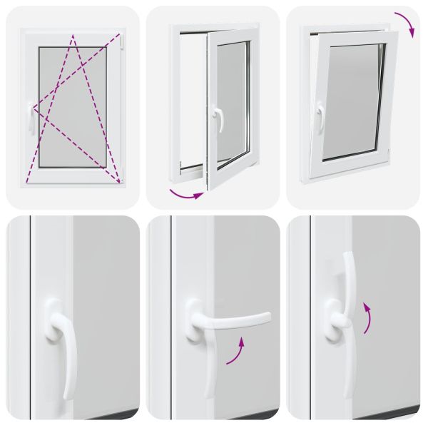 Прозорец за мазе RISOR Бял 60 x 80 cm PVC и стъкло