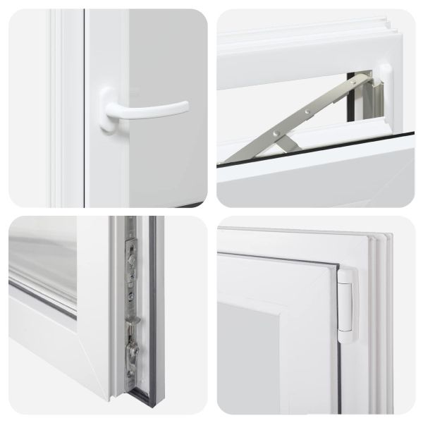 Прозорец за мазе RISOR Бял 60 x 100 cm PVC и стъкло