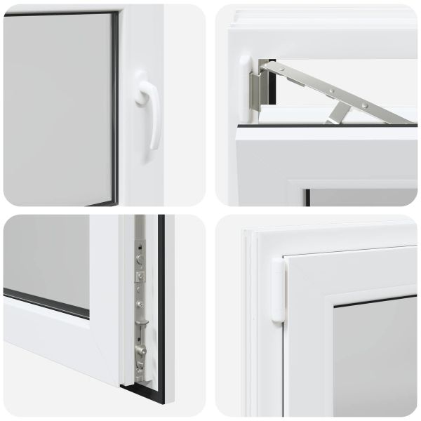 Прозорец за мазе RISOR Бял 80 x 50 cm PVC и стъкло