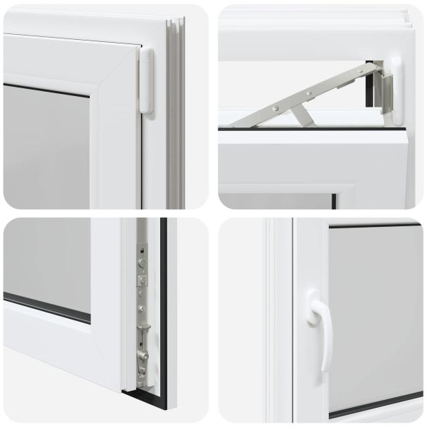 Прозорец за мазе RISOR Бял 80 x 70 cm PVC и стъкло