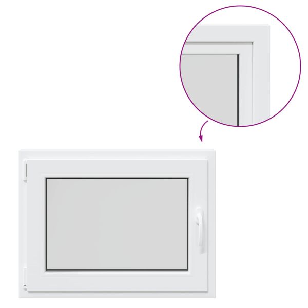 Прозорец за мазе RISOR Бял 80 x 70 cm PVC и стъкло