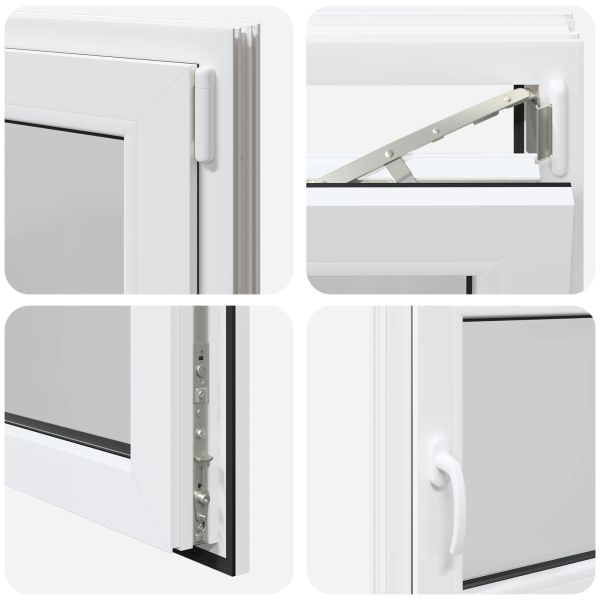 Прозорец за мазе RISOR Бял 90 x 70 cm PVC и стъкло