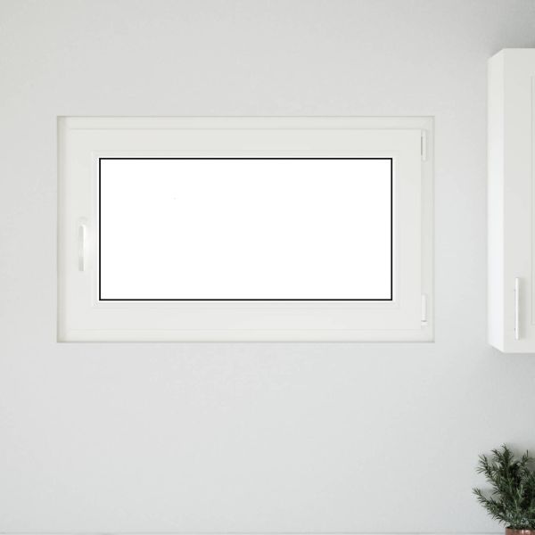 Прозорец за мазе RISOR Бял 100 x 60 cm PVC и стъкло