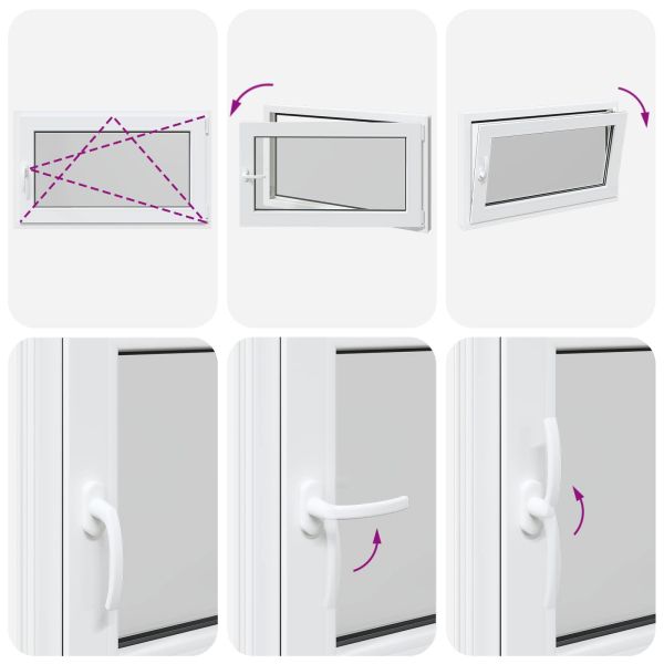 Прозорец за мазе RISOR Бял 100 x 60 cm PVC и стъкло