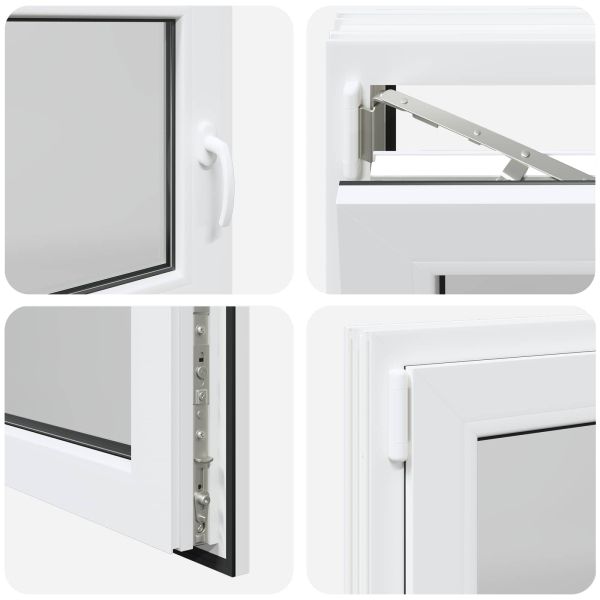 Прозорец за мазе RISOR Бял 100 x 60 cm PVC и стъкло