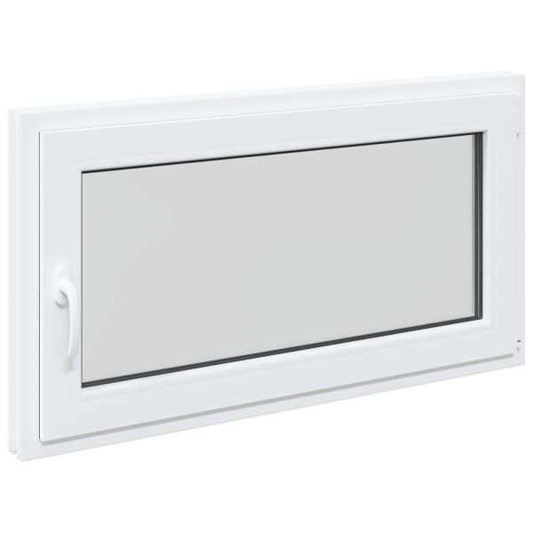 Прозорец за мазе RISOR Бял 110 x 50 cm PVC и стъкло