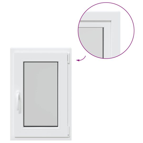 Прозорец за мазе RISOR 50 x 75 cm PVC и стъкло Бяло