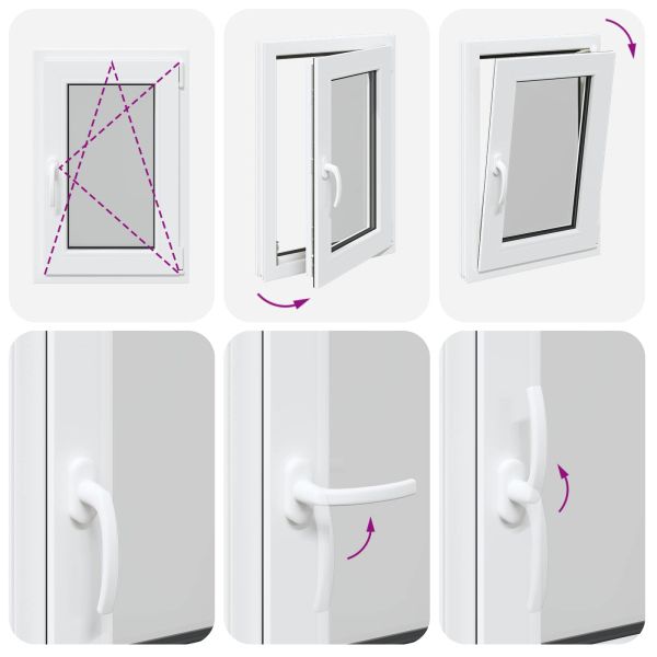 Прозорец за мазе RISOR 50 x 75 cm PVC и стъкло Бяло