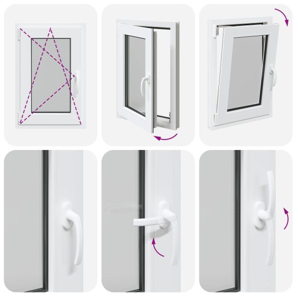 Прозорец за мазе RISOR 50 x 75 cm PVC и стъкло Бяло