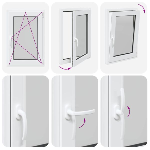 Прозорец за мазе RISOR 60 x 80 cm PVC и стъкло Бяло