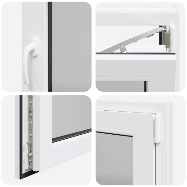 Прозорец за мазе RISOR 80 x 50 cm PVC и стъкло Бяло