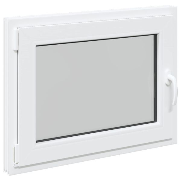 Прозорец за мазе RISOR 80 x 50 cm PVC и стъкло Бяло