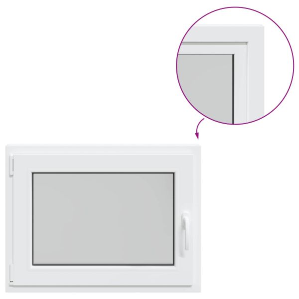 Прозорец за мазе RISOR 80 x 60 cm PVC и стъкло Бяло