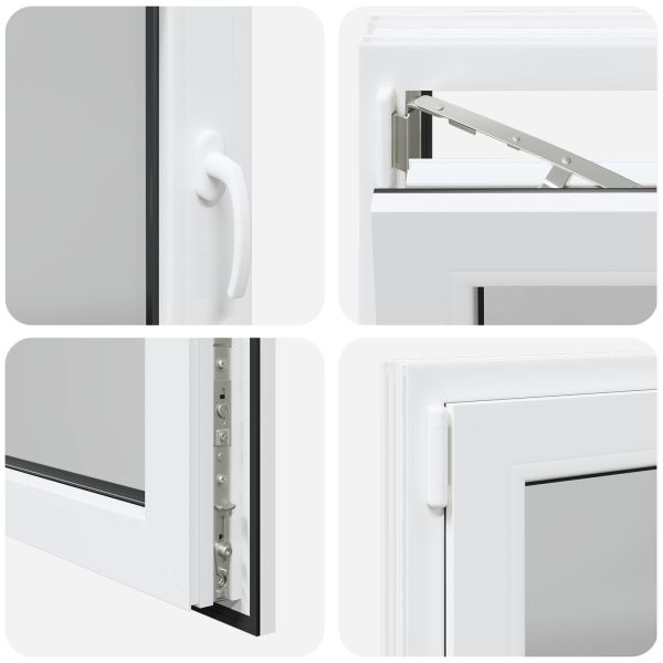 Прозорец за мазе RISOR 100 x 50 cm PVC и стъкло Бяло